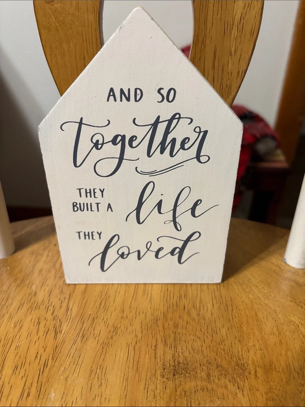 Kohl's White Script 'Together They Built a Life They Loved' House Plaque